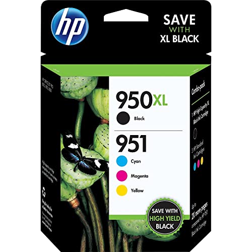 HP 951/950Xl (C2p01fn) Cartouches d'encre (Cyan Magenta Jaune Noir) 4-Pack dans un emballage de vente au détail