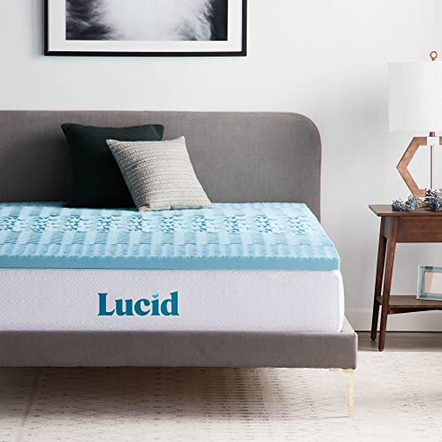 Lucid Surmatelas en mousse viscoélastique 5 zones lavande