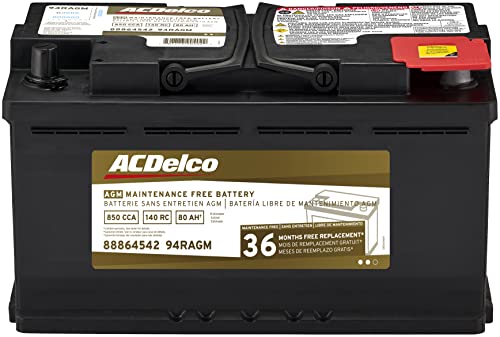 ACDelco Batterie Gold 94RAGM Garantie 36 mois AGM BCI Group 94R