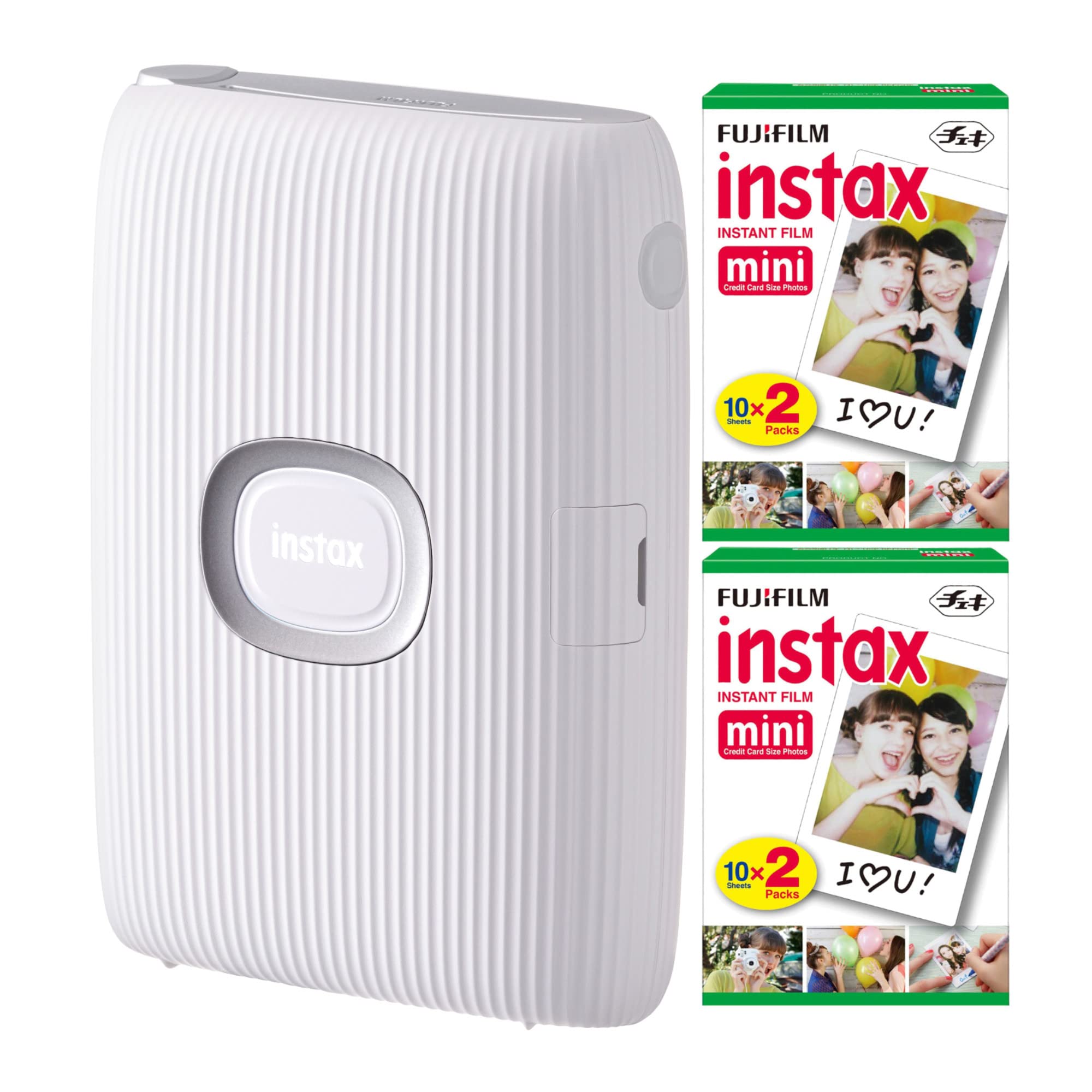Fujifilm Imprimante instantanée pour smartphone Instax Mini Link avec pack de films Instax