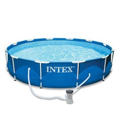 Intex 12' x 30' Ensemble de cadre en métal Piscine hors sol avec filtre | 28211EH