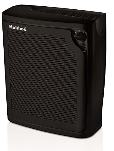 Holmes TRUE Purificateur d'air console HEPA avec filtre LifeMonitor Bar et fonctionnement silencieux | Purificateur d'air pour grande pièce - Noir (HAP8650B-NU-2)