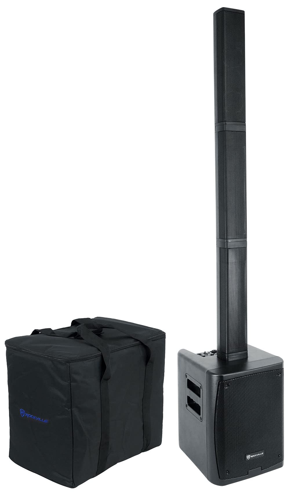 Rockville Titan Portable Array Système de haut-parleurs PA DJ alimenté par batterie avec caisson de basses