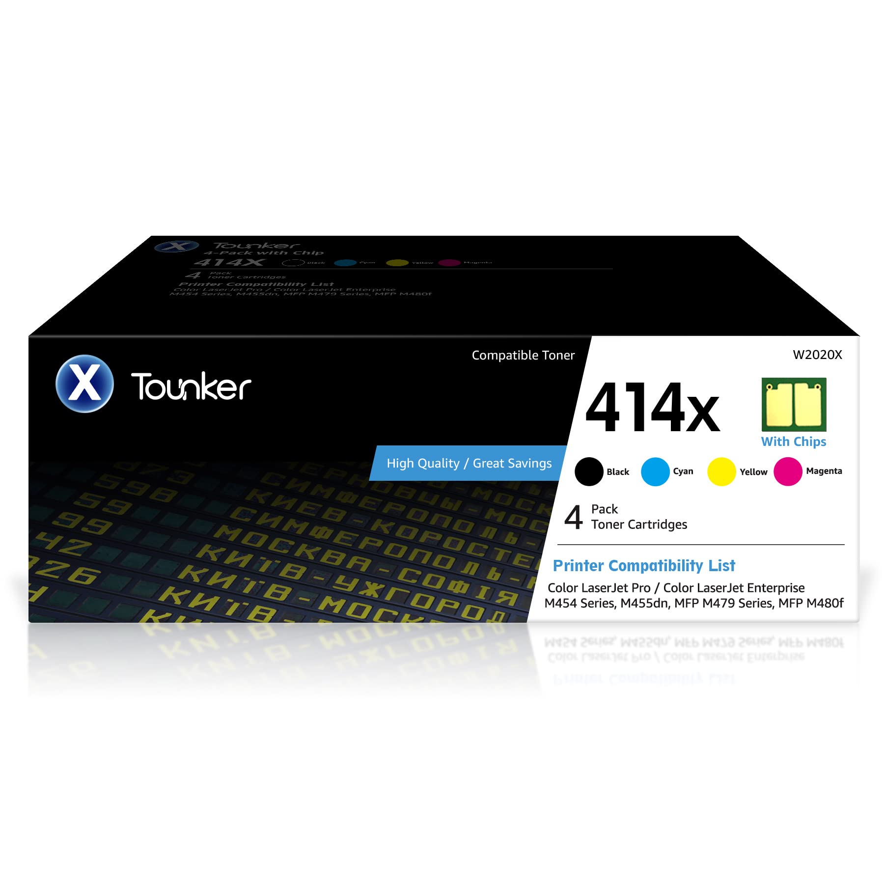 Tounker Remplacement de cartouche de toner compatible pour HP 414X