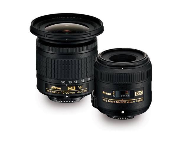 Nikon Kit de deux objectifs pour paysage et macro avec 10-20 mm f / 4.5-5.6G VR et 40 mm f / 2.8G