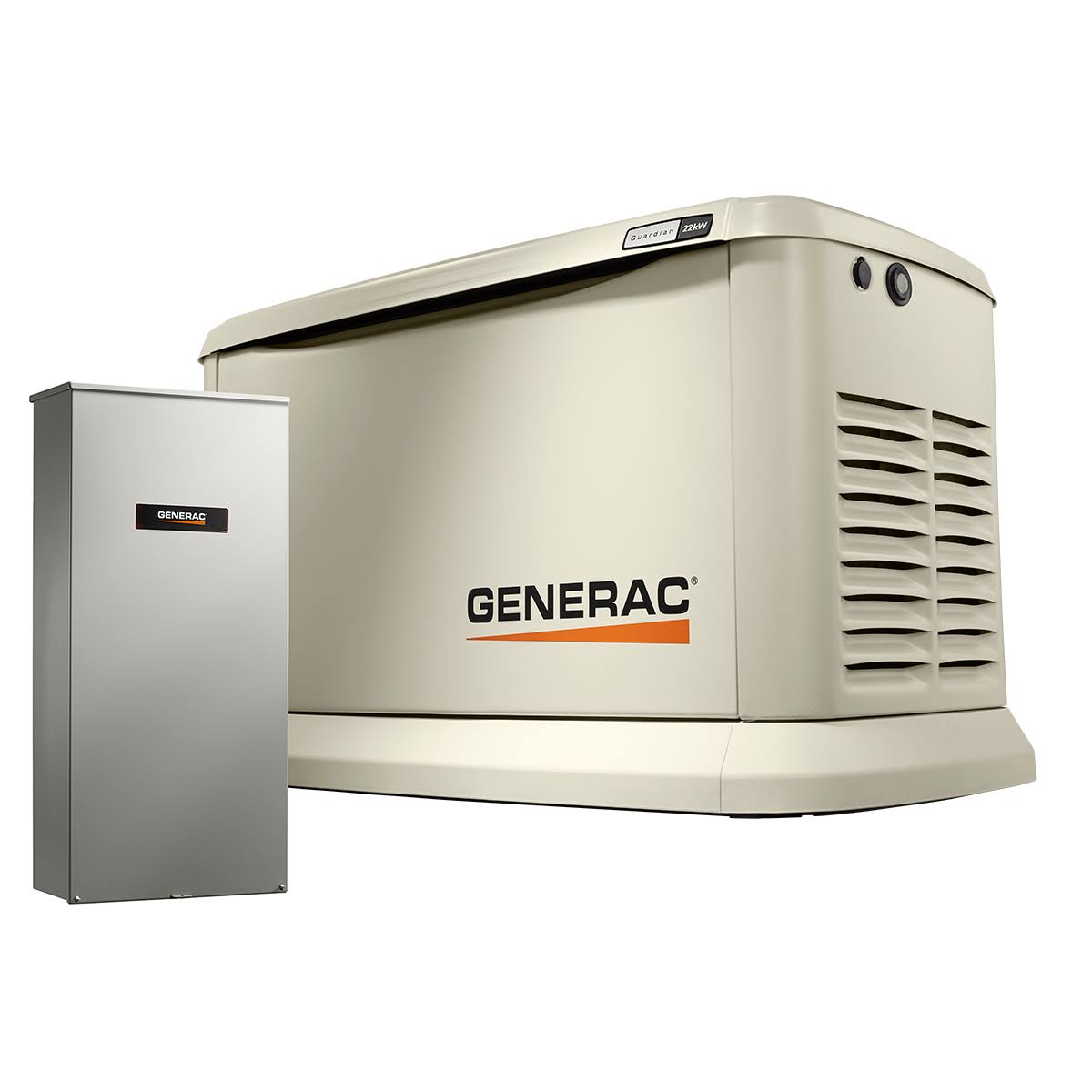 Generac Guardian Generac 7043 Guardian Series 22kW/19.5kW Générateur de secours domestique refroidi par air avec commutateur de transfert pour toute la maison 200 A (non CUL)