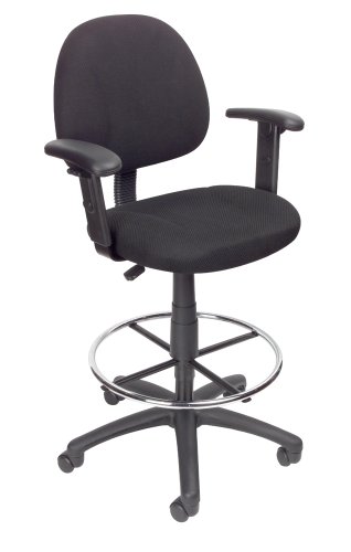 Boss Office Products Chaise de dessin ergonomique Works sans accoudoirs en bleu
