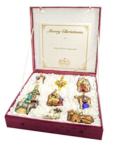 Old World Christmas Norme de collection d'ornements de la Nativité de 9 pièces