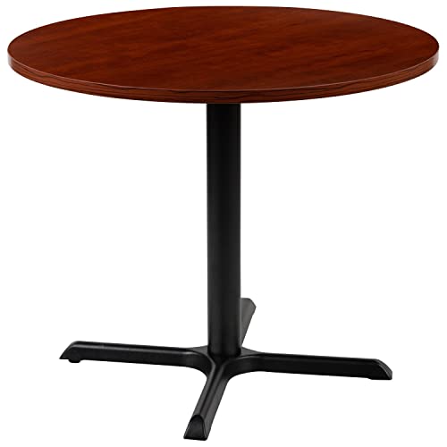 Flash Furniture Table de conférence ronde polyvalente de 36 pi en cerisier