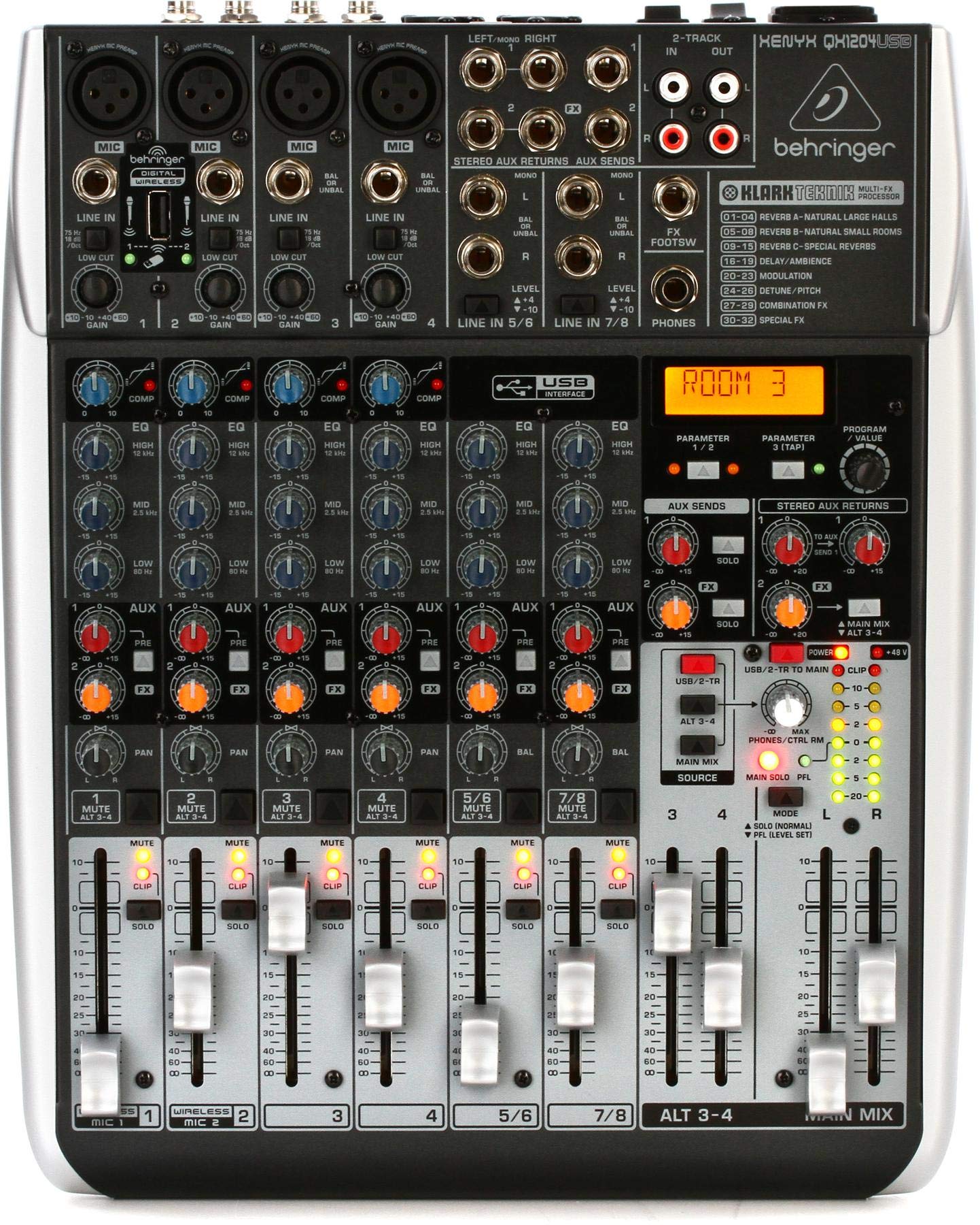 Behringer Table de mixage Xenyx QX1204USB avec USB et effets