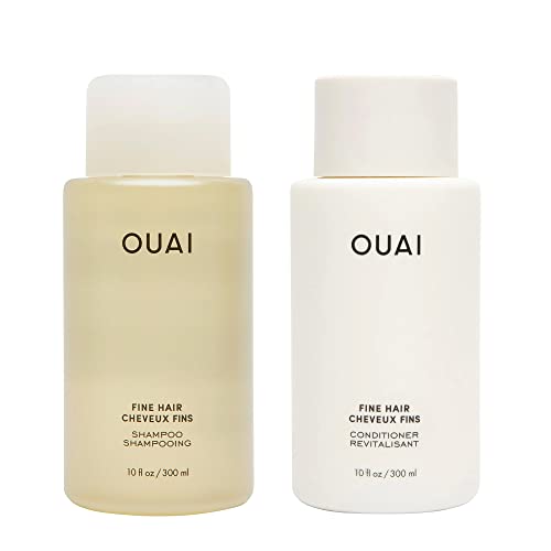 OUAI Ensemble shampoing + revitalisant. Sans sulfates. 10 onces chacun.