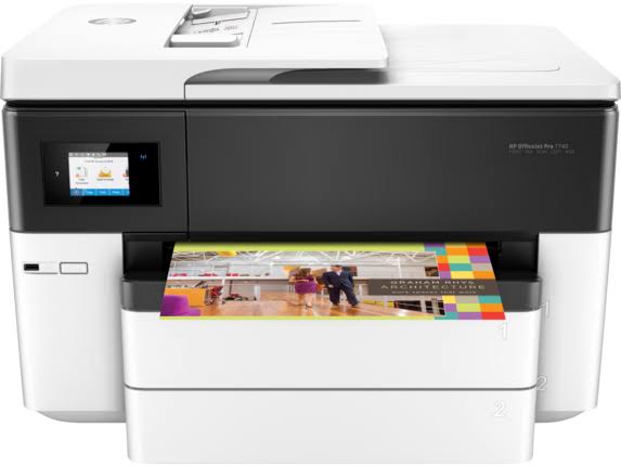 HP Imprimante tout-en-un grand format  OfficeJet Pro 7740 avec impression sans fil et mobile (G5J38A)