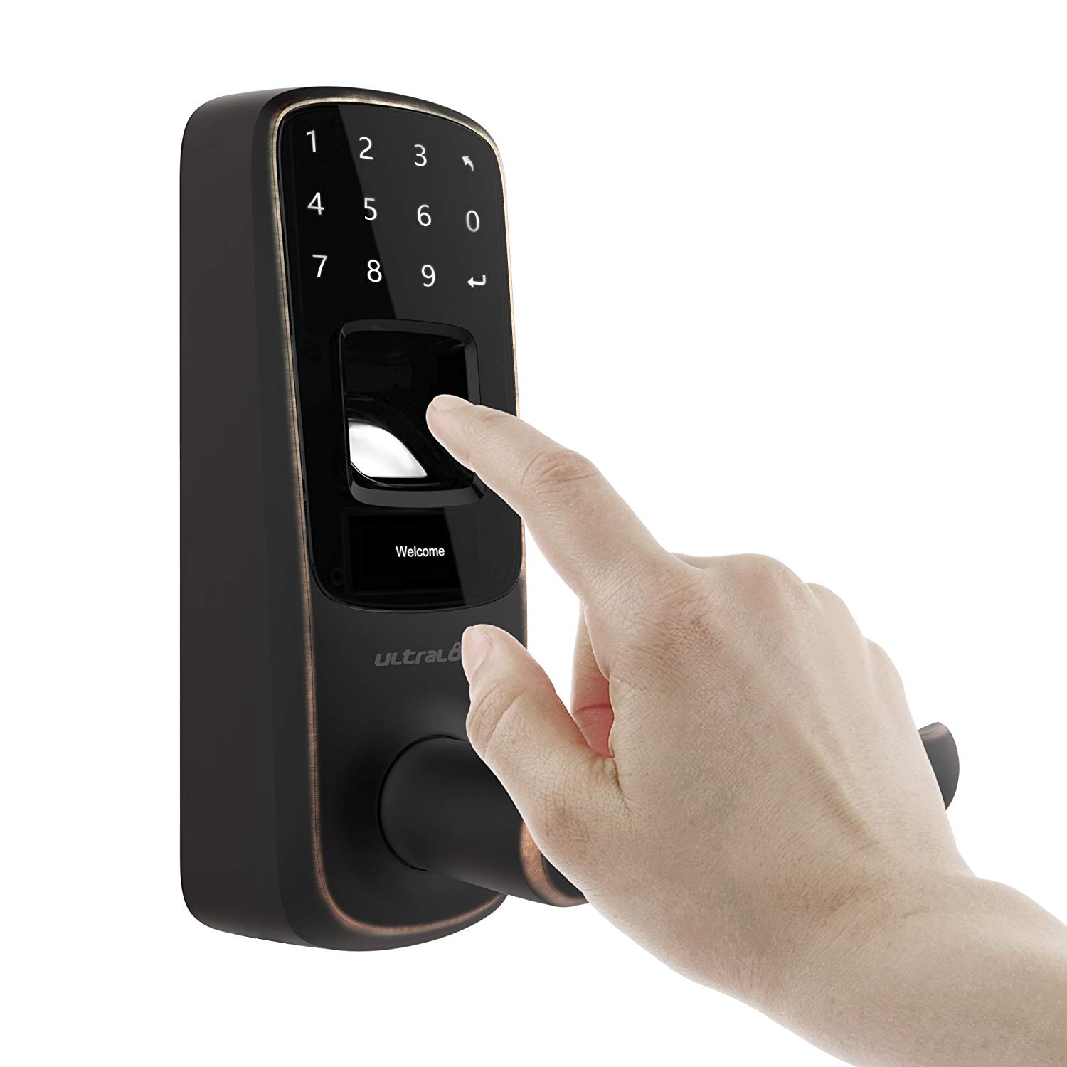 U-tec Ultraloq UL3 BT Bluetooth avec empreintes digitales et écran tactile Smart Lock (bronze vieilli)