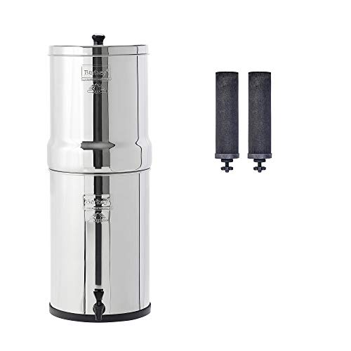 Berkey Filtre à eau alimenté par gravité Crown avec 2 éléments de purification noirs