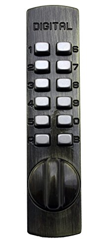 Lockey USA Serrure à pêne à crochet à montage en surface sans clé mécanique pour porte coulissante