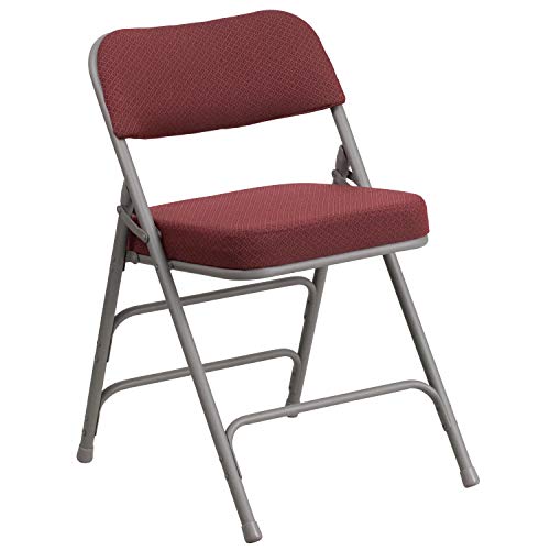 Flash Furniture Chaise pliante en tissu incurvé à triple entretoise et à double charnière de la série HERCULES