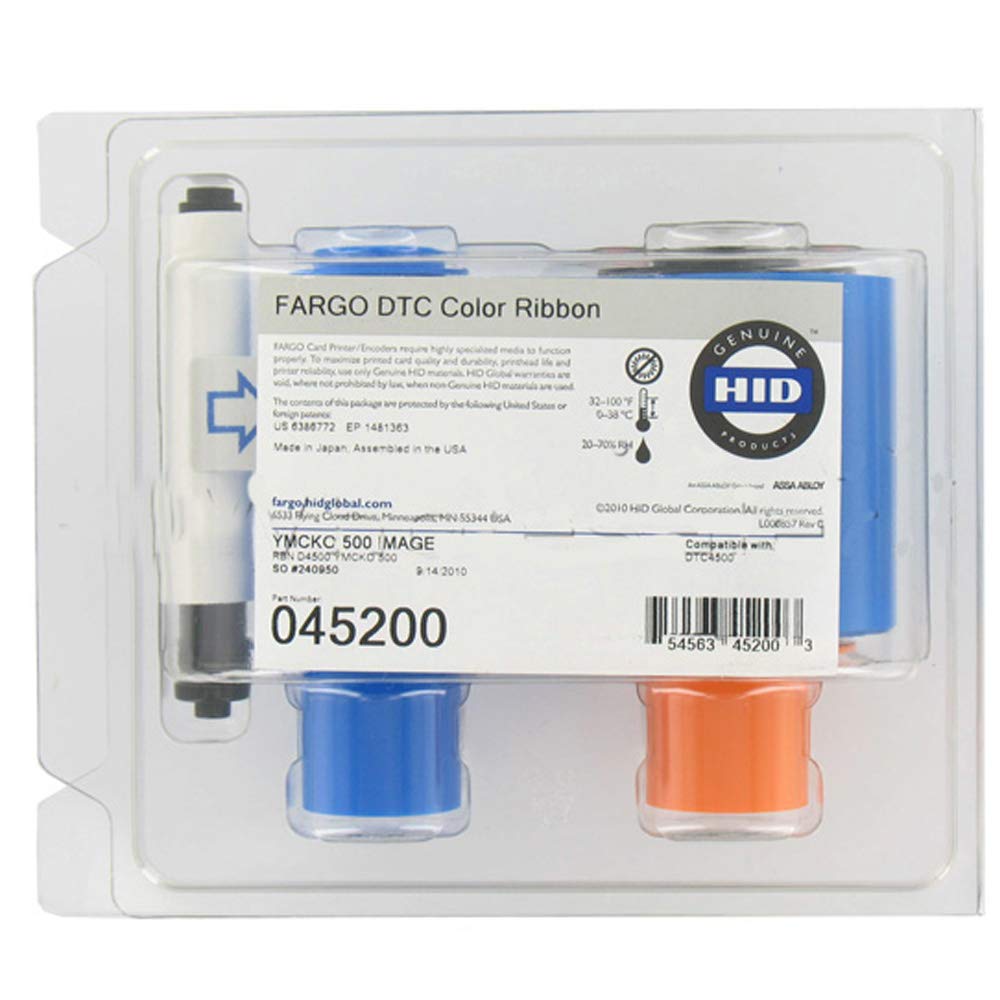 Fargo Véritable ruban couleur 45200 YMCKO pour imprimante modèle DTC4500e