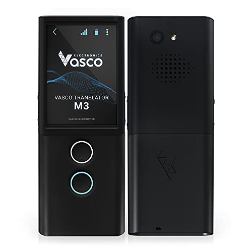 Vasco Electronics Dispositif de traduction de langue Vasco M3 | Le seul traducteur avec Internet gratuit et illimité dans 200 pays | Traduction de photos | Marque européenne