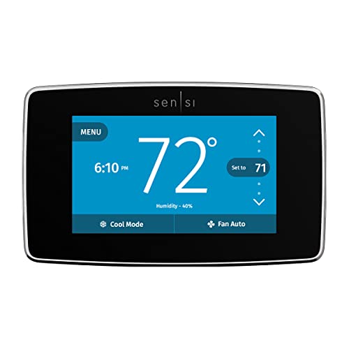 Emerson Thermostats Thermostat intelligent Emerson Sensi Touch Wi-Fi avec écran couleur tactile