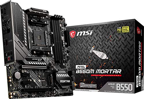 MSI MAG B550M Mortar Gaming Motherboard (AMD AM4, DDR4,...