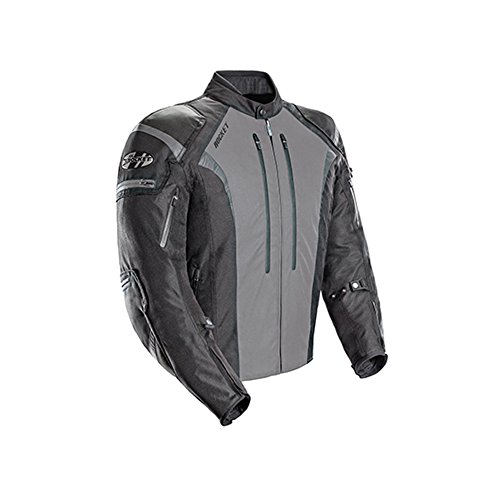 Joe Rocket Blouson moto route textile Atomic 5.0 pour homme - Noir/Gris/Moyen