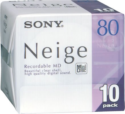 Sony MD80 Minidisc Neige 80 Minutes Pack 10
