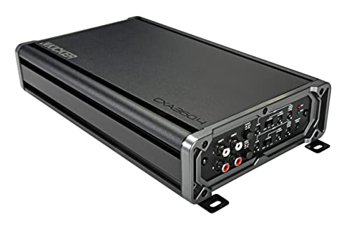 Kicker 46CXA3604T 360 Watt RMS 4 canaux 50-200 Hz Amplificateur audio de voiture de classe A/B avec filtres passe-haut et passe-bas variables
