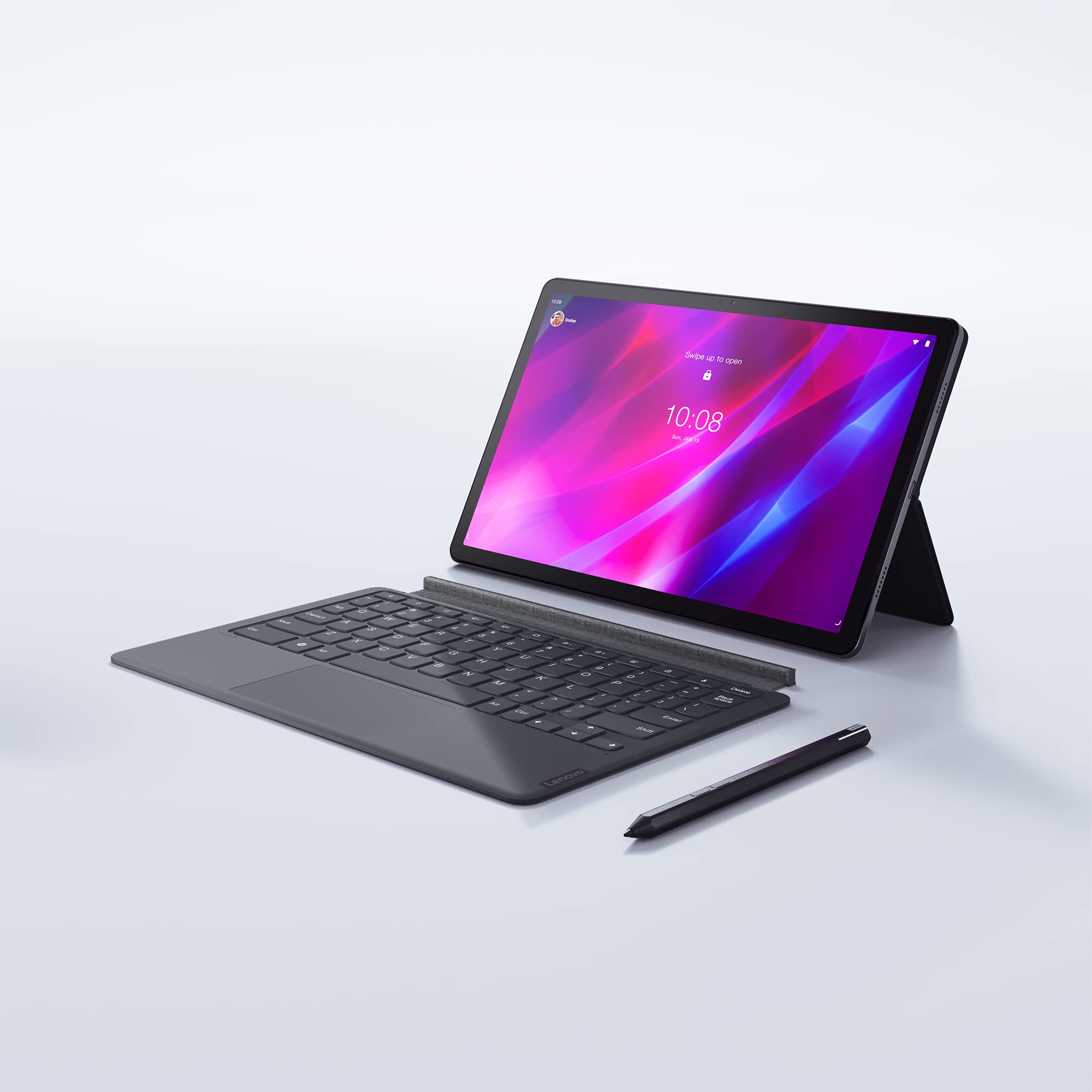  Lenovo - Tab P11 Plus - Tablette - Écran 11' 2K - Processeur MediaTek Octa-Core - 6 Go de mémoire - 128 Go de stockage - Android 11 - Bluetooth et Wi-Fi - Longue durée de vie de la batterie - Clavier...