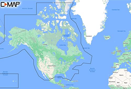 C-MAP Découvrez la carte des lacs d'Amérique du Nord aux États-Unis et au Canada pour la navigation GPS marine