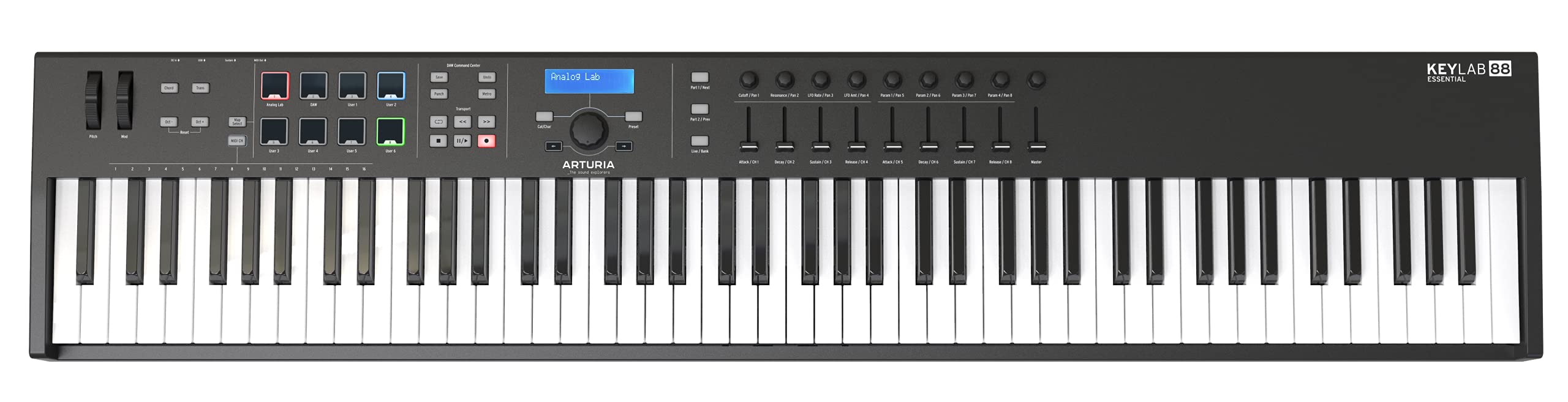 Arturia KeyLab Essential 88 - Contrôleur de clavier MIDI USB semi-lourd à 88 touches