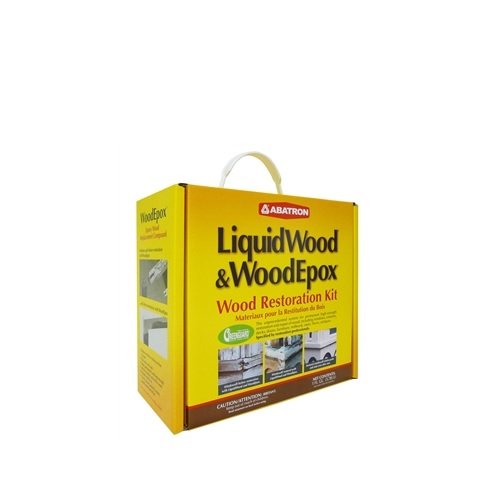 Abatron Le kit de restauration du bois de 4 litres comprend 2 litres de durcisseur/consolidant pour bois époxy LiquidWood et 2 litres de mastic pour bois époxy WoodEpox.