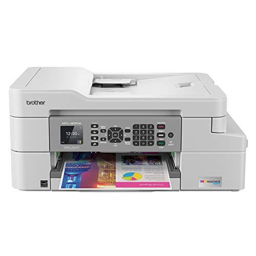 Brother Printer Brother MFC-J805DW XL Imprimante tout-en-un à jet d'encre couleur INKvestmentTank XL avec périphérique mobile et impression recto verso avec jusqu'à 2 ans d'encre dans la boîte