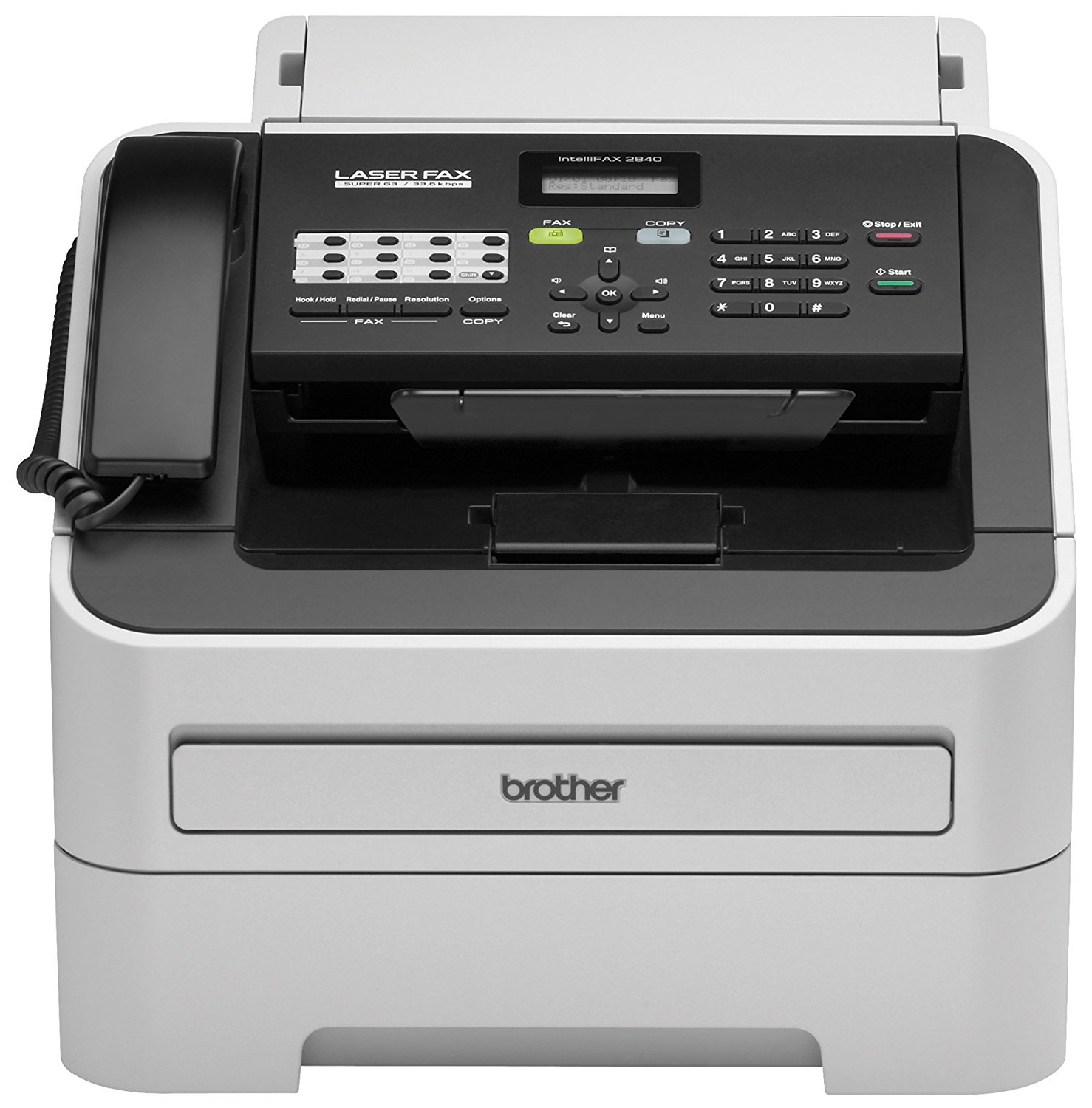 Brother Printer Imprimante monochrome sans fil RFAX2840 avec scanner et fax (remise à neuf certifiée)