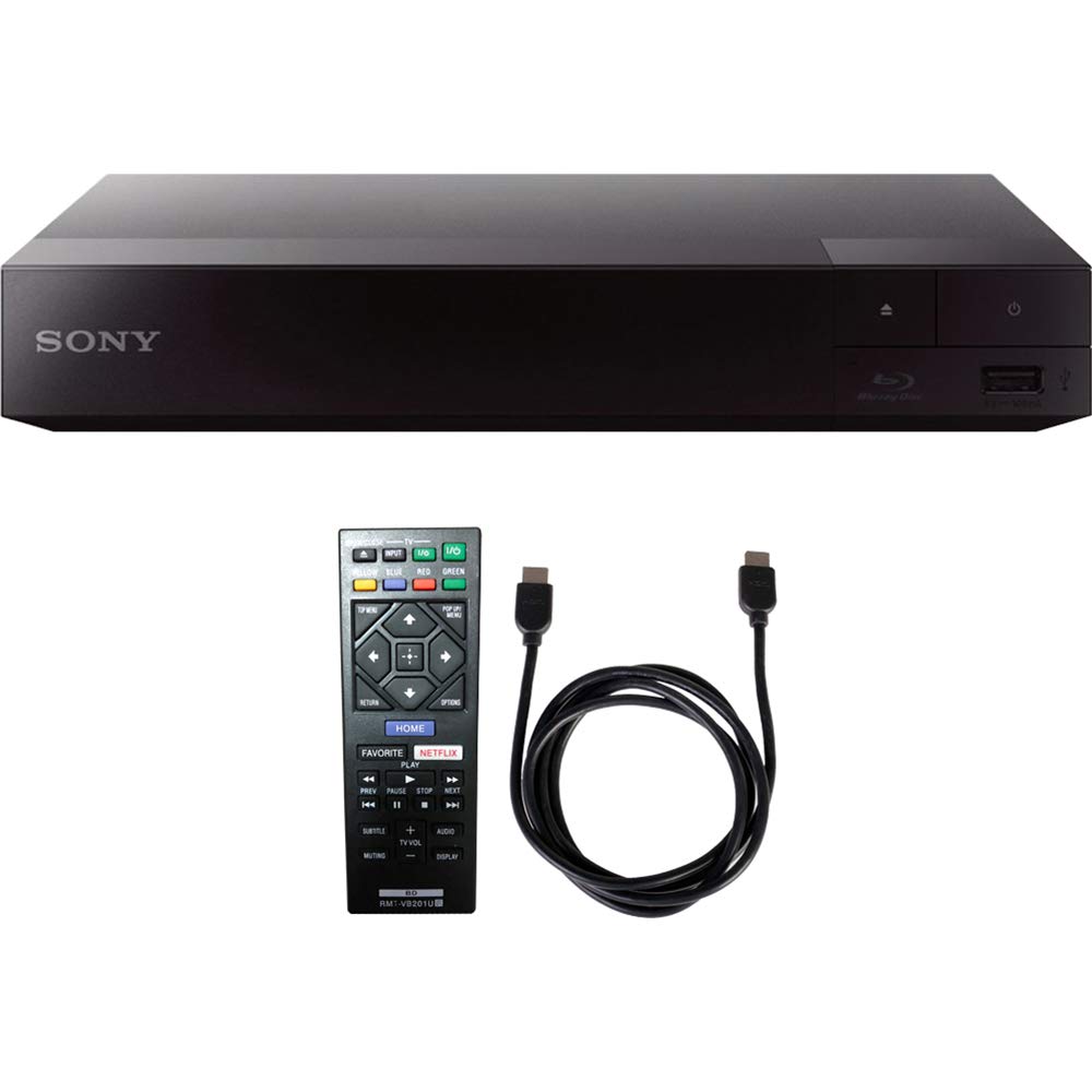 Sony BDP-S1700 Lecteur de disques Blu-ray en streaming avec câble HDMI haute vitesse de 6 pieds