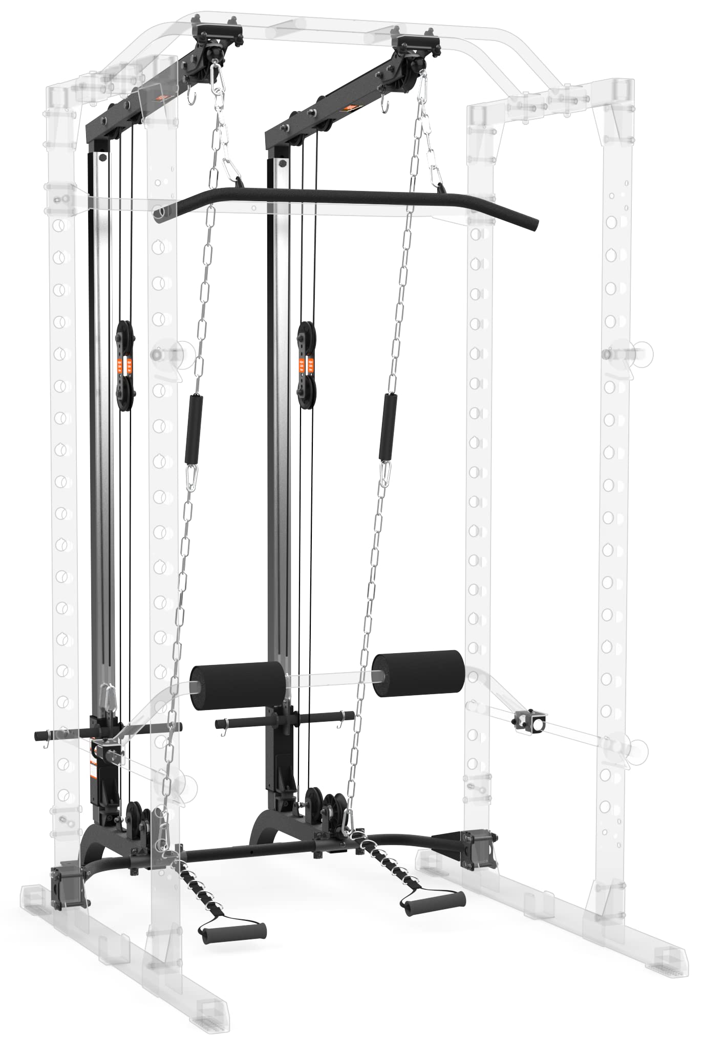 Fitness Reality Squat Rack Power Cage avec | Attachement LAT Pulldown & Leg Holddown en option | Ensembles de rack de squat et de banc | Super Max 810 XLT |