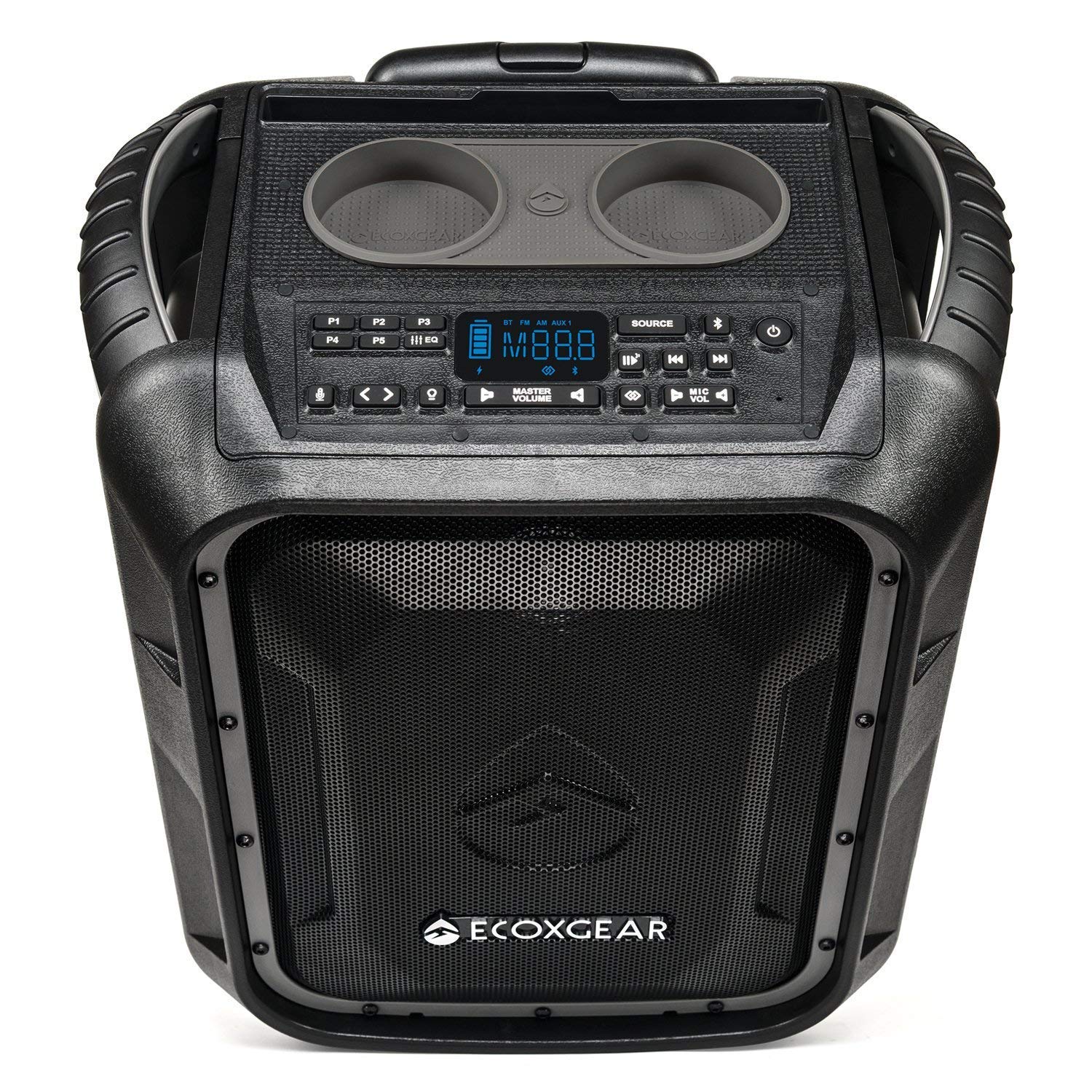 ECOXGEAR EcoBoulder+ GDI-EXBLD810 Haut-parleur et système de sonorisation portable sans fil Bluetooth flottant et étanche de 100 W (gris)