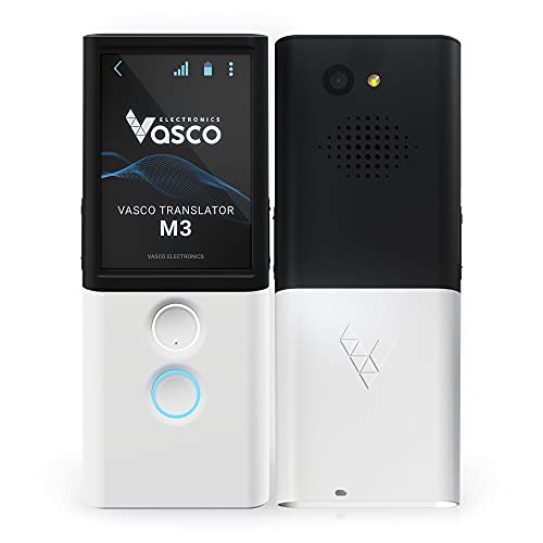 Vasco Electronics Dispositif de traduction de langue Vasco M3 | Le seul traducteur avec Internet gratuit et illimité dans 200 pays | Traduction de photos | Marque européenne