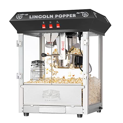 Great Northern Popcorn Company Machine à pop-corn antique Lincoln 8 onces de style barre noire (style barre)