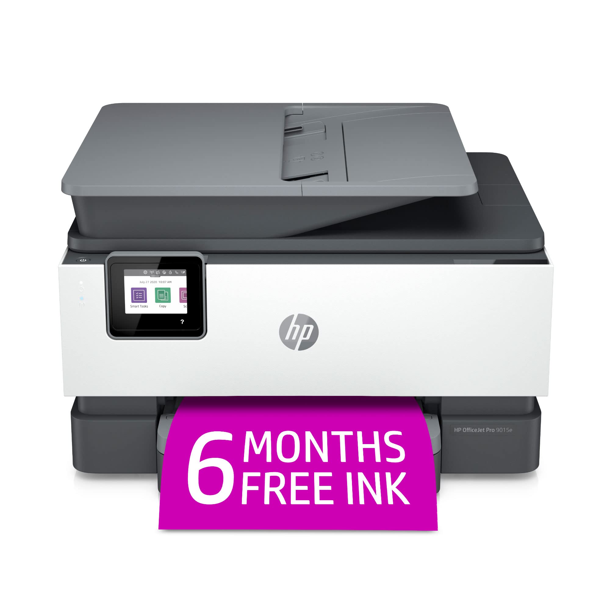 HP Imprimante tout-en-un couleur sans fil OfficeJet Pro 9015e avec bonus 6 mois d'encre instantanée avec + (1G5L3A)