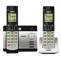 Vtech CS5129-2 DECT 6.0 Connect to Cell 2 Combiné Répondeur sans fil avec identification de l'appelant