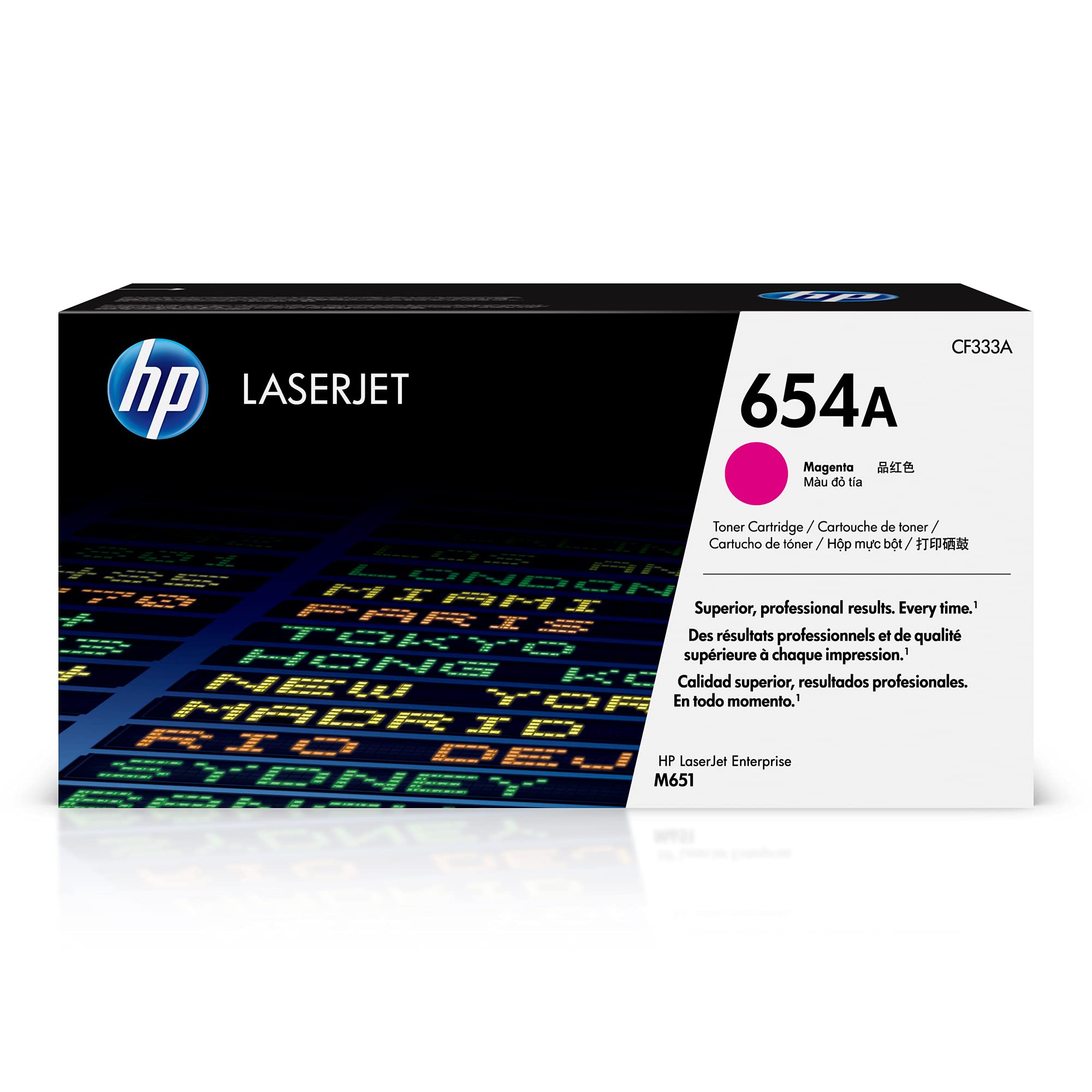 HP Cartouche de toner magenta d'origine 654A | Fonctionne avec la série Color LaserJet Enterprise M651 | CF333A