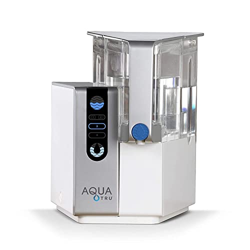 AQUA TRU AquaTru - Système de purification de filtration d'eau de comptoir avec technologie exclusive d'osmose ultra inverse en 4 étapes (pas de plomberie ni d'installation requise) | Sans BPA