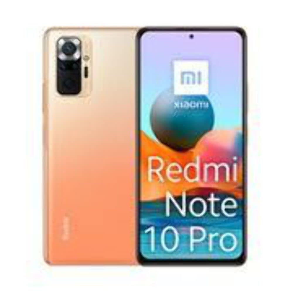 Xiaomi Redmi Note 10 Pro Dual 128 Go 6 Go de RAM débloqué en usine (GSM uniquement | Pas de CDMA - Non compatible avec Verizon/Sprint) Version internationale - Bronze dégradé