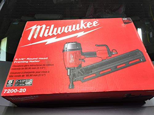 Milwaukee Cloueuse de charpente pneumatique à tête ronde complète de 3-1/2 po à 21 degrés