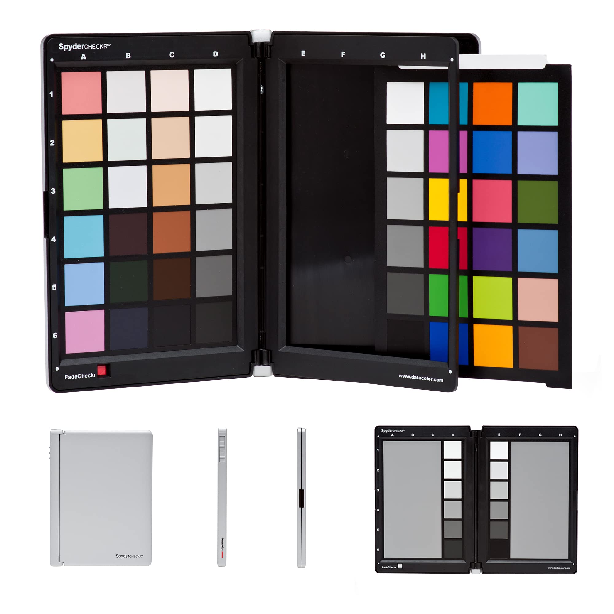  Datacolor Spyder Checkr Outil d'étalonnage des couleurs pour caméras. Garantissez des couleurs précises et cohérentes avec des caméras/lumières variées. Possède 48 couleurs cibles + carte grise...