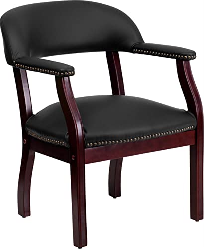 Flash Furniture Chaise de conférence luxueuse en vinyle noir
