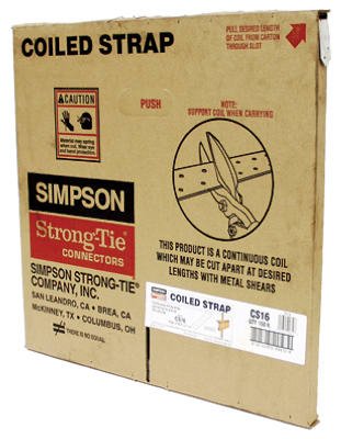 Simpson Strong-Tie CS16 - Courroie enroulée galvanisée de calibre 16 de 150 pi