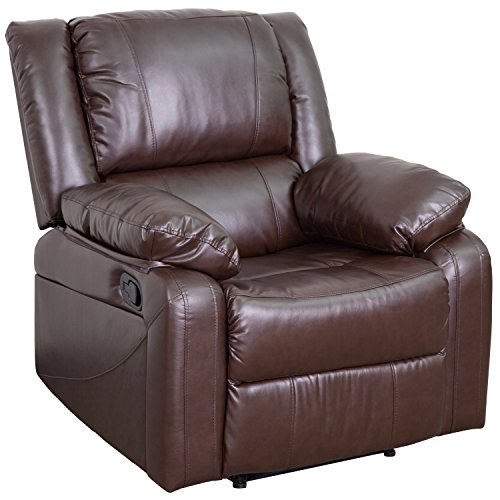 Flash Furniture BT-70597-1-BN-GG Fauteuil inclinable en cuir brun de la série Harmony