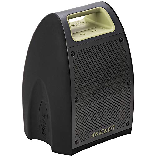  Kicker Haut-parleur extérieur portable Bluetooth Bullfrog BF400 | Son à 360 ° Étanche à la poussière Puissants haut-parleurs à gamme étendue de 20 watts AMP 3 '(2) | Radiateur de basse passif...
