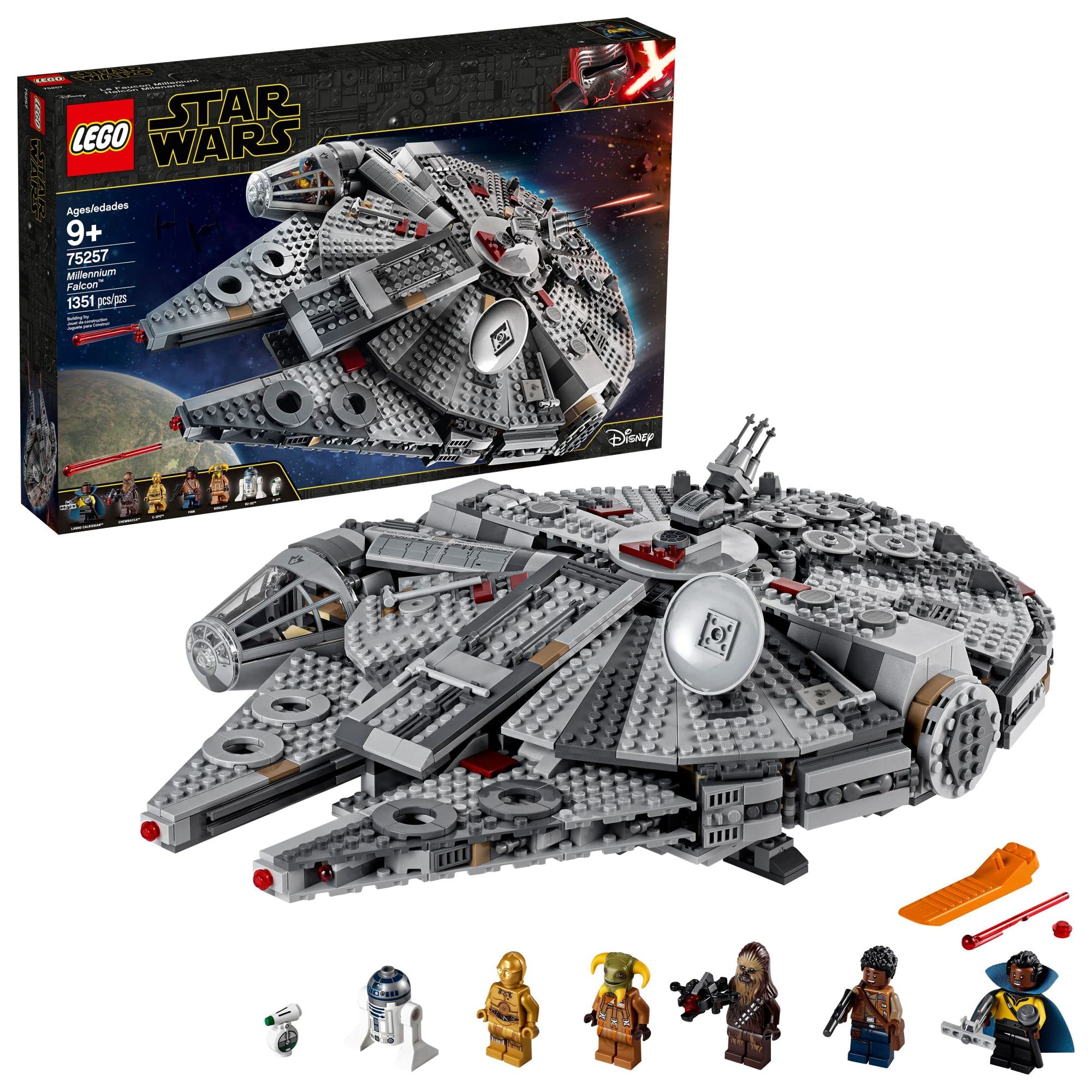 LEGO Star Wars : The Rise of Skywalker Millennium Falcon 75257 Kit de construction de modèle de vaisseau spatial et figurines (1 351 pièces)
